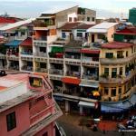 An apartment block in Phnom Penh's Riverside neighborhood.