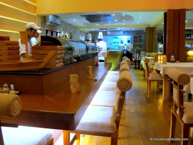 The sushi bar in Kanji Japanese Restaurant, Phnom Penh