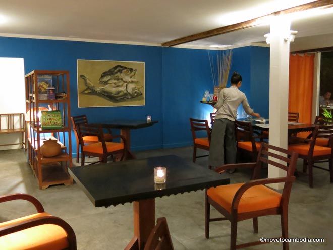 The interior of Siem Reap's Cuisine Wat Damnak