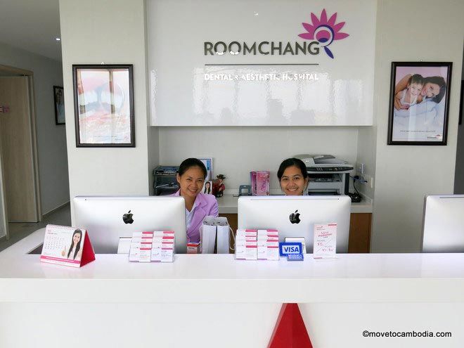 Friendly receptionists at Roomchang in Phnom Penh