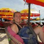 Kelly enjoying some Cambodia beach time.