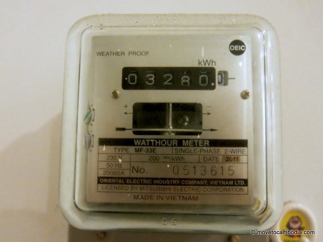 Electricity meter in Cambodia