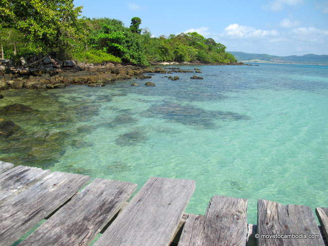 A view off the pier at Koh Totang, Cambodia.