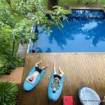 Hanging out poolside at a Kandal province villa