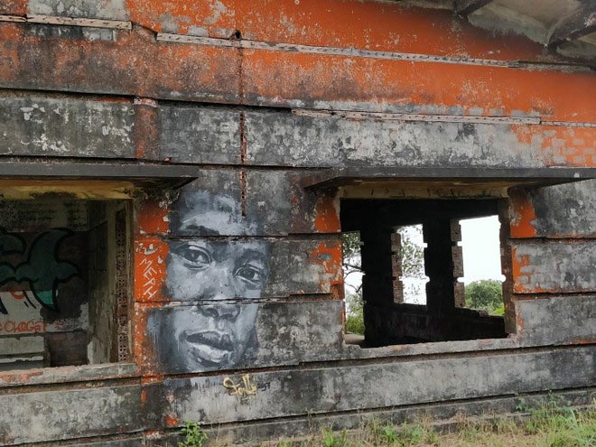 Graffiti at Bokor Mountain