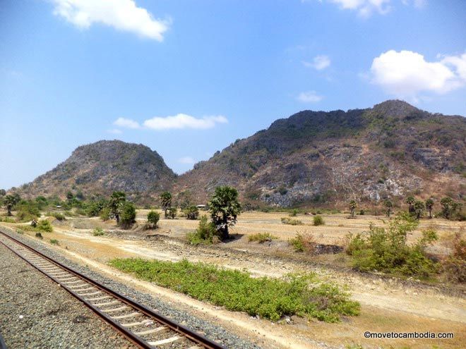 view from Cambodia train