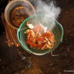 steaming Kep crabs