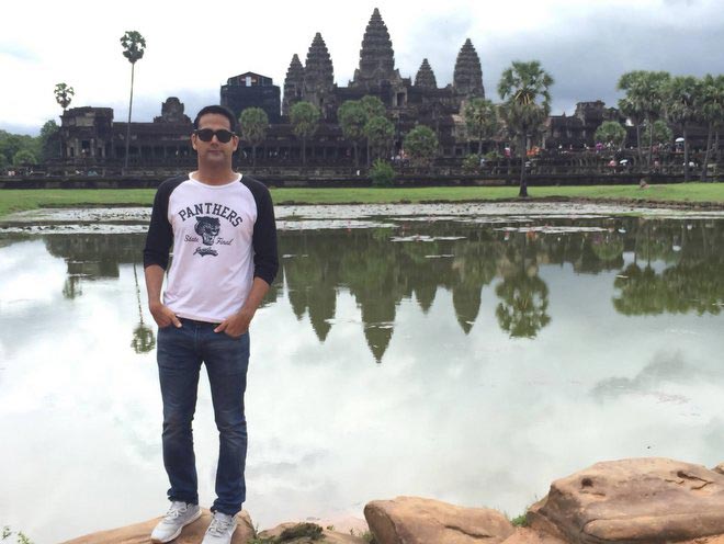 Swapnil Deshmukh in Cambodia at Angkor Wat