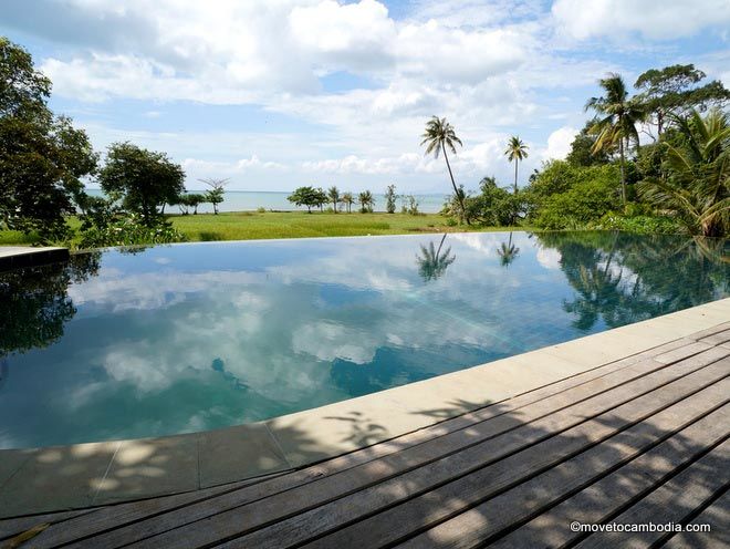 pool view at Villa Romonea Kep