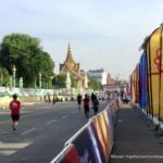 Warming up for the Phnom Penh Half Marathon