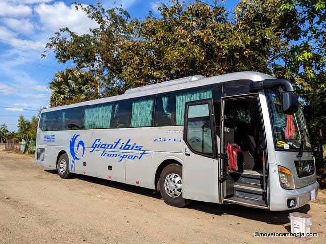 Giant Ibis bus between Phnom Penh and Siem Reap in 2023