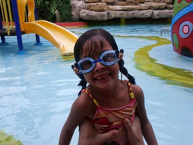 At the pool in Phnom Penh