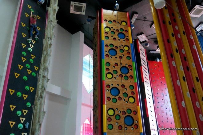 Climbing wall clip n climb Kids City Phnom Penh