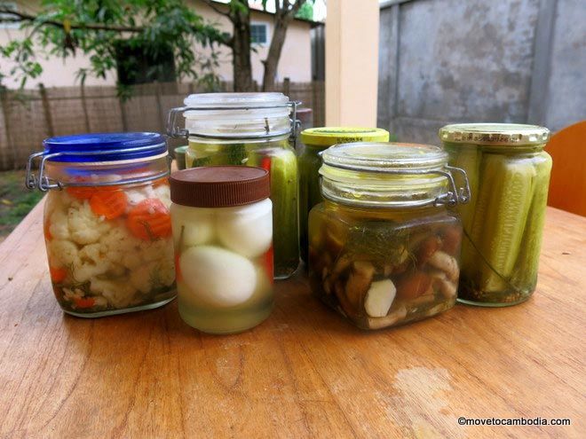 making pickles in Cambodia