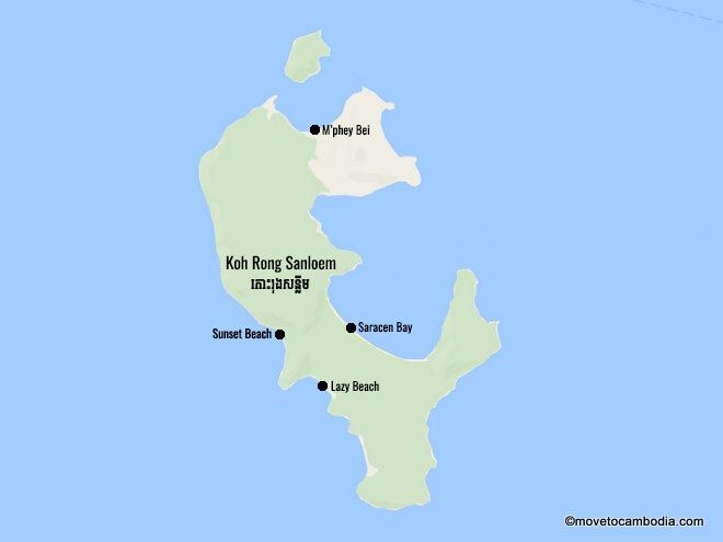 Koh Rong Sanloem map