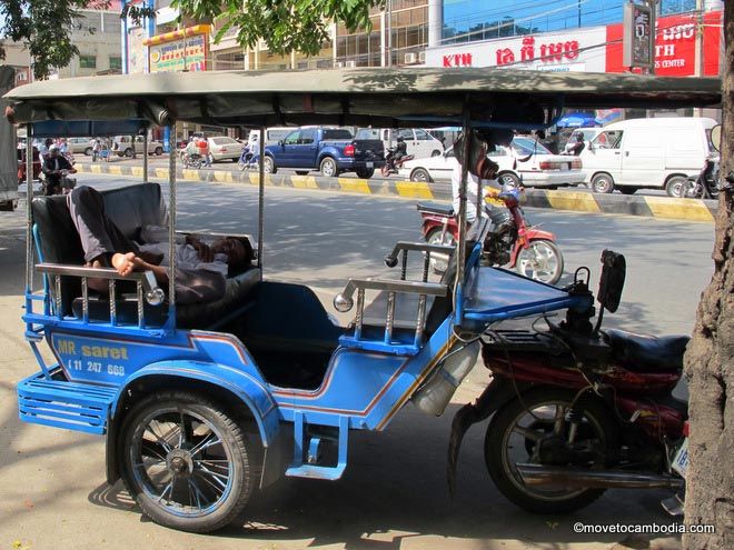 sleeping in a tuk tuk