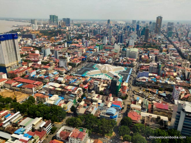 view from Rosewood Phnom Penh